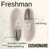 CUSHIONAIRE Women’s Freshman Canvas Lace-Up Sneaker with Memory Foam, Wide Widths Available | Casual Walking Shoes, Lightweight & Comfortable - 3 of 4