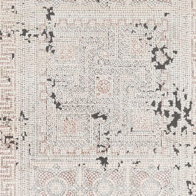 beige, black, pastel red, light blue