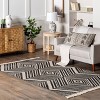 Nuloom Teresia Geometric Cotton Tassel Indoor Area Rug 5' x 8' in Gray - 2 of 4