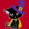 Men's Design By Humans Halloween Cat By AdrianaOliveira T-Shirt - 2 of 4