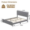 Garvee Bed Frame with USB Ports,Linen Fabric Wrap-Upholstered Platform with Adjustable Headboard,Strong Frame - 2 of 4