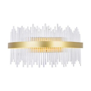 CWI Lighting Genevieve LED Wall Sconce With Medallion Gold Finish - 1 of 4