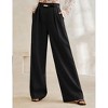 Women's High Waist Wide Leg Pants Office Straight Leg Formal Work Pants - 3 of 4