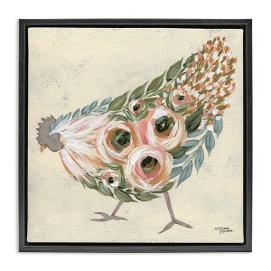 Stupell Industries Vintage Chicken with Floral Body, 25" x 25" - 1 of 4