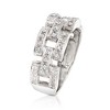 Ross-Simons 0.20 ct. t.w. Diamond Panther-Link Ring in Sterling Silver - 3 of 4