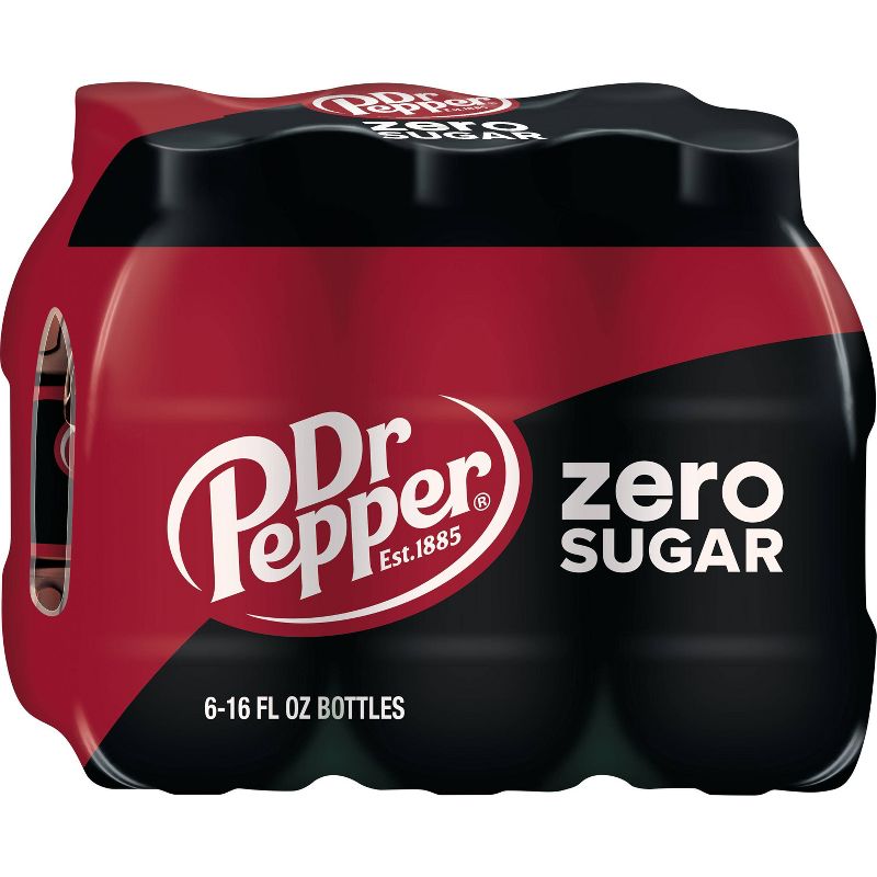 Dr Pepper Zero Sugar Soda - 6pk/16 fl oz PET Bottles, 4 of 8