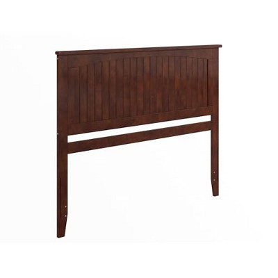 AFI Furnishings Orlando Queen Modern Solid Wood Panel Headboard with Attachable Charger, Light Toffee