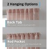 HLC.ME Emily Faux Linen Semi Sheer Light Filtering Back Tab Pocket Lightweight Window Curtains Drapery, 2 Panels - 2 of 4