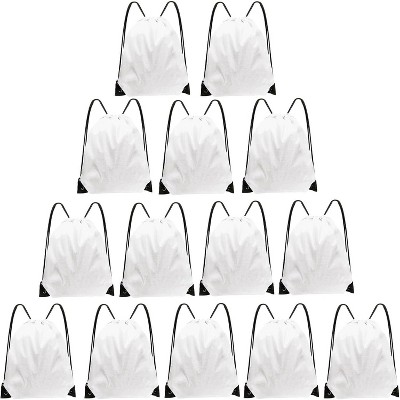 Bulk Drawstring Bags for Party Favors, Lightweight Sackpacks for Gym, School Events, Team Sports & Giveaways