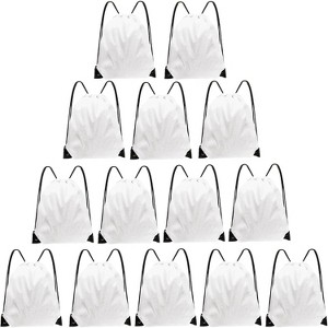 Bulk Drawstring Bags for Party Favors, Lightweight Sackpacks for Gym, School Events, Team Sports & Giveaways - 1 of 4
