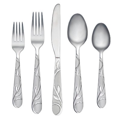 41pc Stainless Steel Zehira Frost Silverware Set - Cambridge Silversmiths