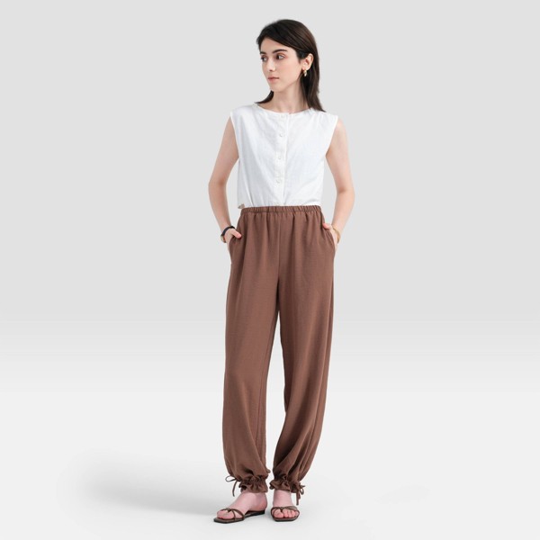 Joggers de pierna de barril de tiro alto para mujer - A New Day™ 3