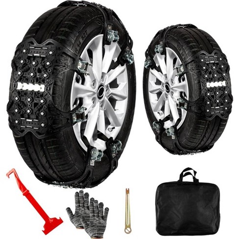 Zone Tech Car Snow Chains 6-pack All Season Black Upgraded Premium Quality  Strong And Durable Anti-skid Car Suv And Pick Up Truck Tire Chains : Target