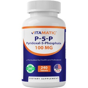 P5P 100 mg (Pyridoxal-5-Phosphate) – Active Form of Vitamin B6 - 240 Tablets - 1 of 4
