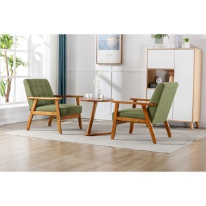 CAVINAS Modern Arm Accent Chair with Side Table,2-Piece Living Room Set,Comfy Ergonomic Lounge Chair for Bedroom, Office, Waiting Room - 1 of 4