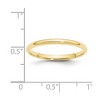 Black Bow Jewelry 2mm to 6mm 10K Yellow Gold Lightweight Domed Comfort Fit Band - 3 of 4