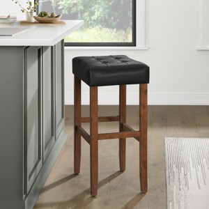 Alaterre Furniture Madison 30in Bar Stool, Walnut - 1 of 4