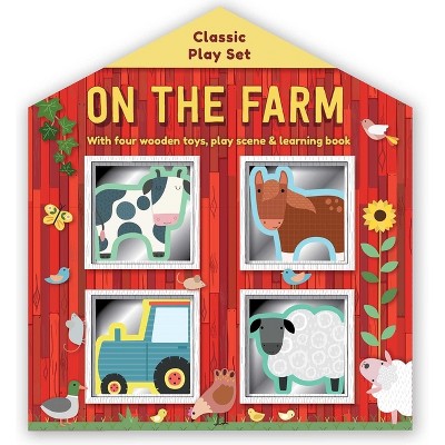 On the Farm: Wooden Toy Play Set - by  Igloobooks (Hardcover)