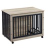 Gulches The All - in - One Indoor Pet Essential: 3 - Door Dog Crate with Feeding Bowl, Wheels & Flip - Up To - 3 of 4