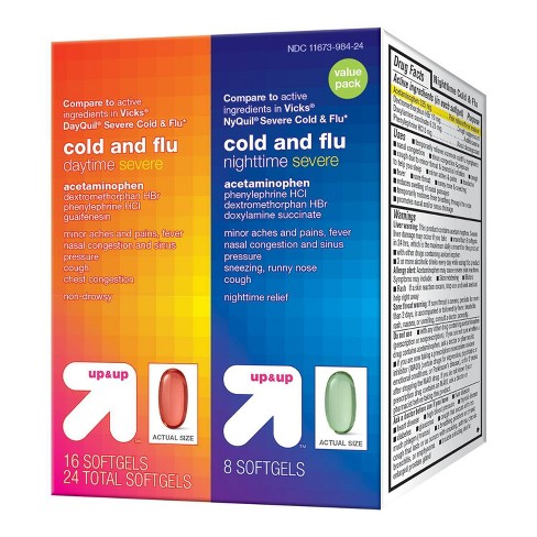 Day Night Cold Flu Combo Severe Softgels 24ct Up Up Target