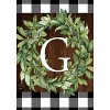 Wreath Monogram G Double-Sided House Flag Everyday 28" x 40" Briarwood Lane - image 3 of 4