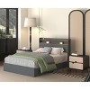 TOAOTBNBO Upholstered Queen Bed with 4 Storage Drawers, Modern Queen Bed Frame with LED Light, Soft Queen Beds with Headboard - 2 of 4