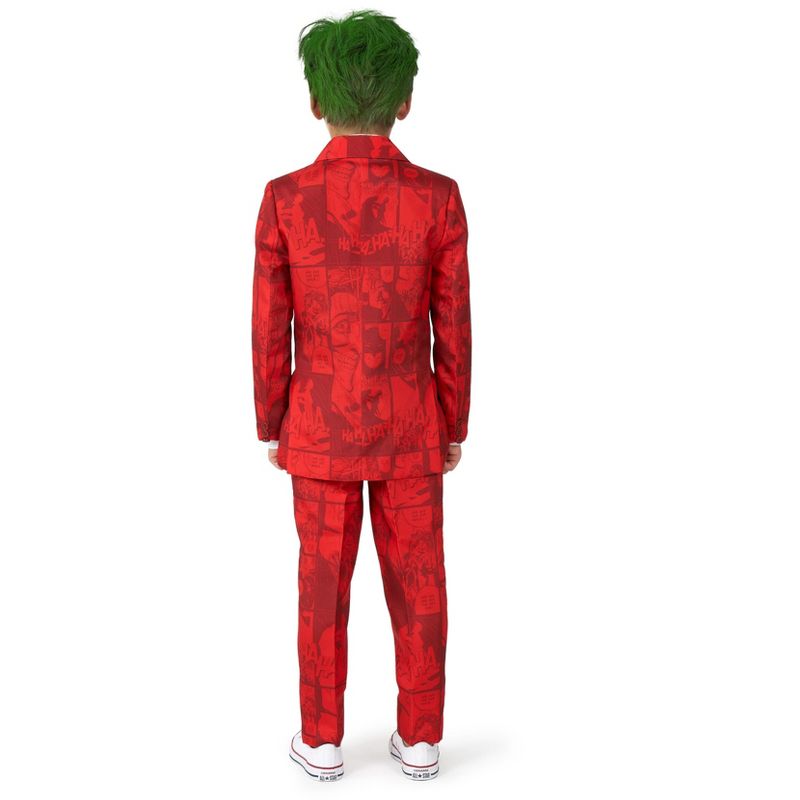 Suitmeister Boys Party Suit - Scarlet Joker Costume - Red, 2 of 7
