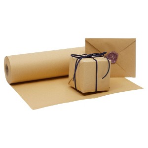 Juvale Kraft Paper Roll 12 x 1200 In, Brown Shipping Paper for Gift Wrapping, Packing, Crafts (100 Feet) - 1 of 4