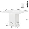 Tribesigns Wood Square Dining Table with 2 Placemats - 3 of 4