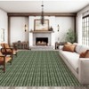 Washable Modern Braided Printed Rug Non Slip Low Pile Rug Soft Contemporary Throw Floor Cover Foldable Indoor Carpet for Living Room Bedroom - 2 of 4