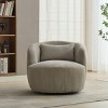360° Swivel Barrel Accent Chair,34.25" Wide Corduroy Upholstered Lounge Chair with Pillow for Living Room,Bedroom,Office-Baofuwish - 2 of 4