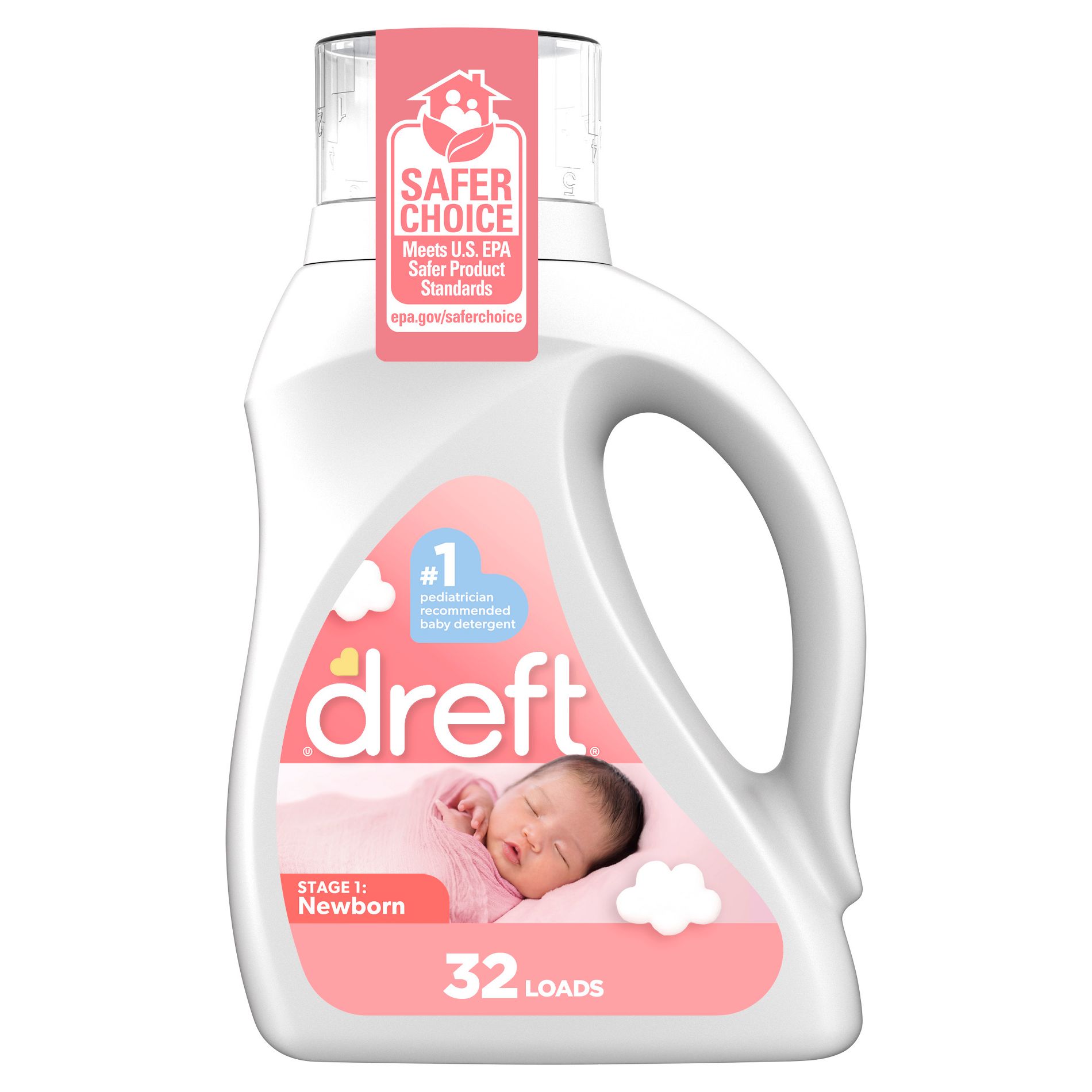 Dreft Original Stage 1: Newborn Hypoallergenic HE Liquid Laundry Detergent