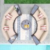 Sunsitt 11pc Outdoor Patio Half Moon Wicker Sofa with 4 Side Table and Pillows Brown - 4 of 4