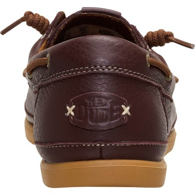 HEYDUDE Men Harbor Lo Craft Leather , Leather Shaved Brown, 11 — фото 6