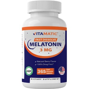 Melatonin 3mg - 365 Fast Dissolve Tablets - 1 of 4