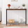 Acekool Narrow Entryway Console Table,  Industrial Sofa Table with Storage Shelf, for Hallway, Living Room, Office - 2 of 4