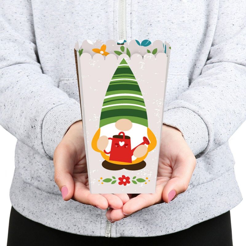 Big Dot of Happiness Garden Gnomes - Forest Gnome Party Favor Popcorn Treat Boxes - Set of 12, 4 of 5
