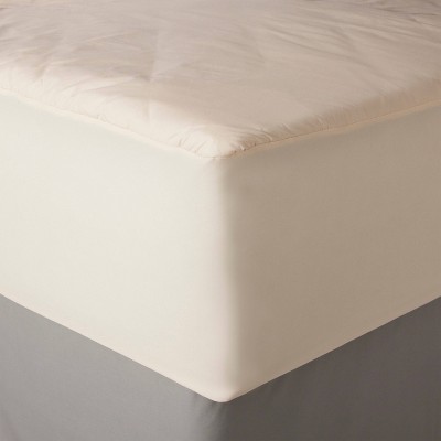 Twin Waterproof Organic Cotton Mattress Pad with Hypoallergenic Fill