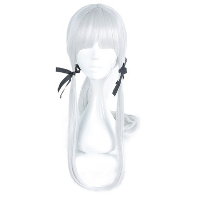 Unique Bargains Women's Wigs 39" White with Wig Cap