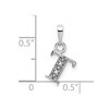 Black Bow Jewelry The Chloe Mini Diamond Accent Initial T Pendant in 14k White Gold - 4 of 4