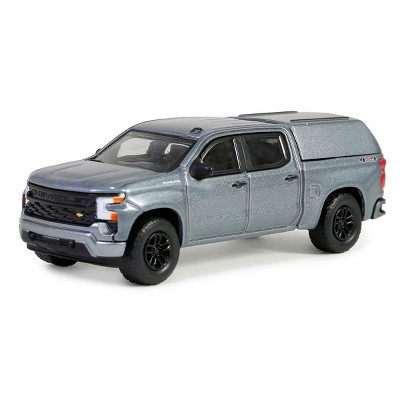 1/64 2023 Silverado 1500 w/ Camper Shell Gray Blue Collar 13 35280-F