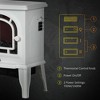 NAYSAYE Indoor Fireplace Freestanding Stove Classic Design for Living Room , White, 14"*8.8"*18.3" - 4 of 4