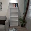 HomeRoots 71" White Wood Five Tier Bookcase - 2 of 4