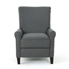 Charcoal Fabric Manual Push Back Recliner Chair, Compact Design for Living Room - 2 of 4