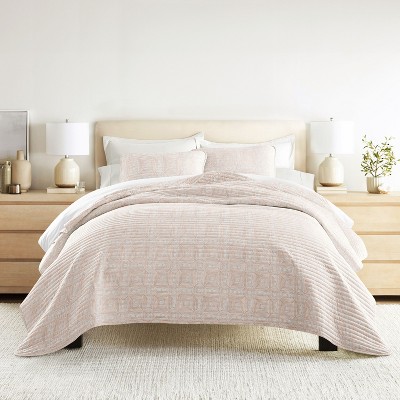 Becky Cameron Super Soft Quilted Coverlet Set – All Season Bedding in Geometric Maze Design by Becky Cameron, Geometric Maze Apricot, Twin/Twin Extra Long — фото 4