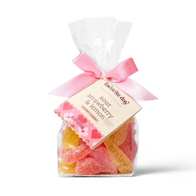 Valentine's Sour Strawberry and Lemon Champagne Bottle Gummies - 6oz - Favorite Day™