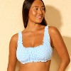 Women's Gingham Seersucker Ruffle Bralette Bikini Top - Wild Fable™ - 3 of 3