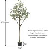 Eucalyptus Tree Artificial 4FT, Artificial Trees with Lifelike Trunk and Realistic Silk Leaves for Home Decor Indoor, 1 Pack - 2 of 4