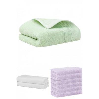 REGALWOVEN Striped Soft Absorbent Bathroom Cotton Towel Set 3 Pcs