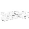 L-Shaped Sectional Sofa with Footstool, 4-Seater Sofa with Pull-Out Storage Drawers, Upholstered Chenille Sofa with Cushion-Coolbibila - 4 of 4